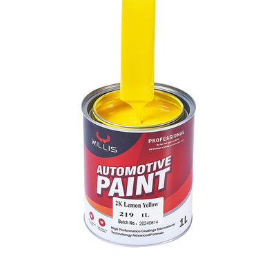 Limão automotivo líquido brilhante metálico contínuo da pintura 2k - cor amarela