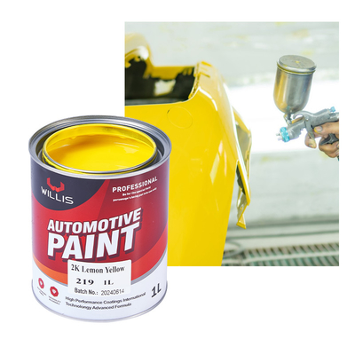 Limão automotivo líquido brilhante metálico contínuo da pintura 2k - cor amarela