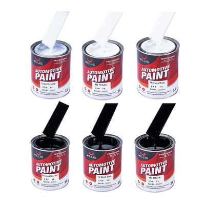 Pintura de carro 1K de cor sólida termossetável 60um Pintura de carro acrílica Pintura de pulverização de carro Pintura de refinamento automático