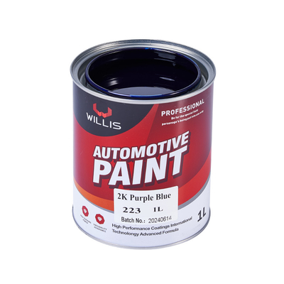 Carroço de carrinho de alta brilho Solid Filler endurecedor, forte adesão 2K pintura metálica 2K púrpura azul pintura de cor automática