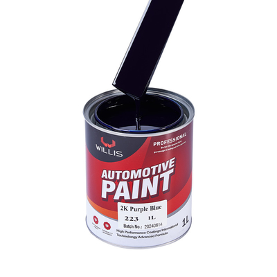 Carroço de carrinho de alta brilho Solid Filler endurecedor, forte adesão 2K pintura metálica 2K púrpura azul pintura de cor automática