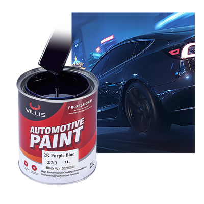 Carroço de carrinho de alta brilho Solid Filler endurecedor, forte adesão 2K pintura metálica 2K púrpura azul pintura de cor automática