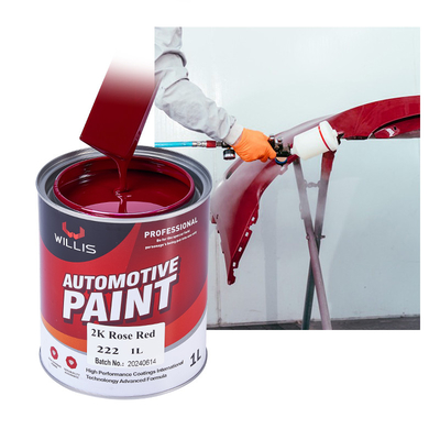 2K Rosa Vermelha 2K Solid Paint For Automobile / Advertising Mark OEM / ODM Aceita pintura automática de pulverização