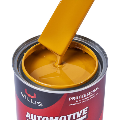 Pintura de automóveis amarelo sólido metálico 2K, líquido brilhante 2k, pintura automotiva