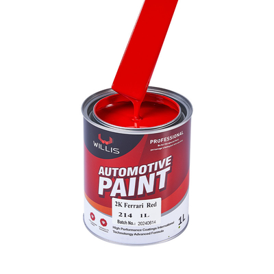 2K base dura Vermelha Auto Pintura Colores, 2K Ferrari Vermelha Auto Refinish Paint Car Paint Restauração
