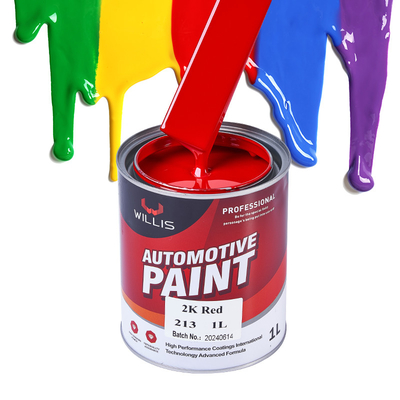 Base dura 2K Vermelha Resistente a UV Auto Refinish Paint Dois componentes Auto Refinish Paint Acrílico Color Paint