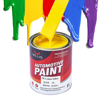 Base dura 2K Vermelha Resistente a UV Auto Refinish Paint Dois componentes Auto Refinish Paint Acrílico Color Paint