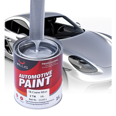 Revestimento líquido Verniz de carro prateado preto, Verniz de carro prateado fosco Para pára-choques de plástico 1K Prata grosseira Automóvel metálico