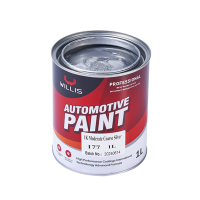 Medium Silver Color Car Paint, Arquitetura Materiais Metal Clear Coat Paint 1K Moderado Prata Grossa