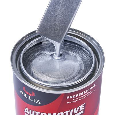 Medium Silver Color Car Paint, Arquitetura Materiais Metal Clear Coat Paint 1K Moderado Prata Grossa