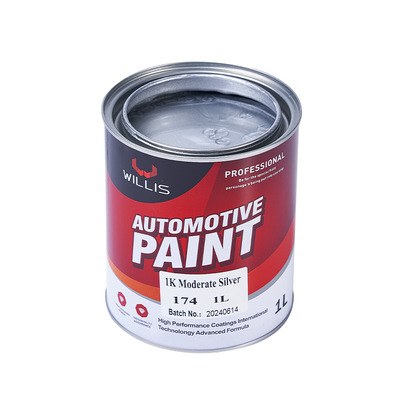 Pintura de carro de prata metalica seca rápida, revestimento líquido pintura acrílica de laca a vapor 1K Moderada pintura de carro de prata metalica