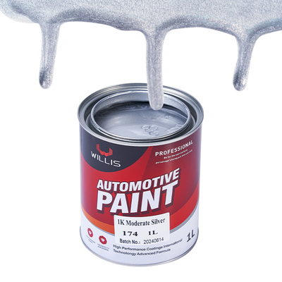Pintura de carro de prata metalica seca rápida, revestimento líquido pintura acrílica de laca a vapor 1K Moderada pintura de carro de prata metalica