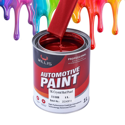 Acrílico Flash Clear Pearl Pintura Automotiva Alta Solididade Rápido Seco Tempos, 1K Cristal Vermelho Perla, Cor de Pintura Acrílica
