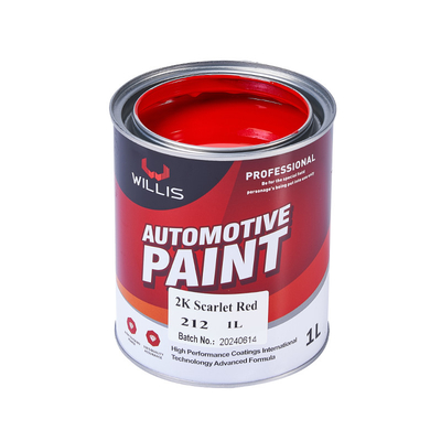 Construção fácil 2k tinta vermelha em spray proteção automotiva alta dureza 1l / 4l por lata