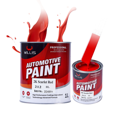 Construção fácil 2k tinta vermelha em spray proteção automotiva alta dureza 1l / 4l por lata