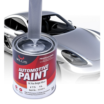 Pintura acrílica PU de alto brilho 1k Metallic Silver Pearl Crystal Pearl 2k Solid Colors Car Refinish Spray Paint Pintura automática