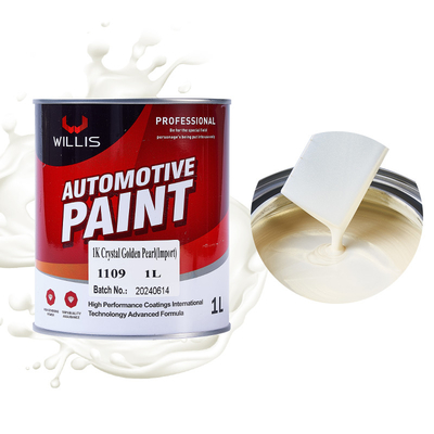 Pintura de automóveis de pérola branca de cristal Adesão forte Matéria-prima acrílica Pintura de automóveis de automóveis Metal Pintura de automóveis