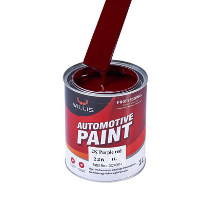 Pintura sólida 2K de secagem rápida de alto brilho vermelho roxo roxo e pintura de primer acrílico para reparação de automóveis