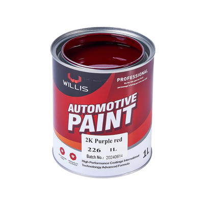 Pintura sólida 2K de secagem rápida de alto brilho vermelho roxo roxo e pintura de primer acrílico para reparação de automóveis