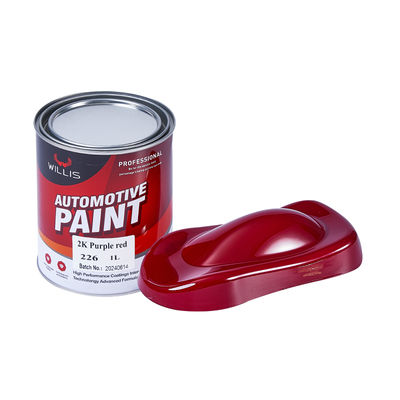 Pintura sólida 2K de secagem rápida de alto brilho vermelho roxo roxo e pintura de primer acrílico para reparação de automóveis