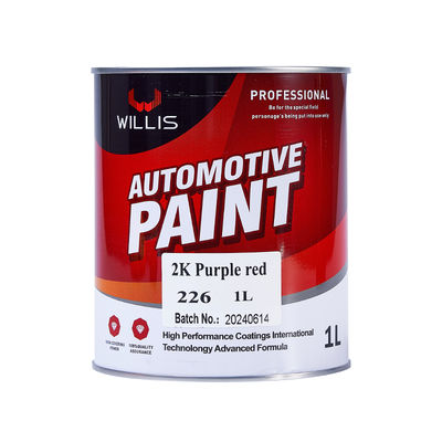 Pintura sólida 2K de secagem rápida de alto brilho vermelho roxo roxo e pintura de primer acrílico para reparação de automóveis