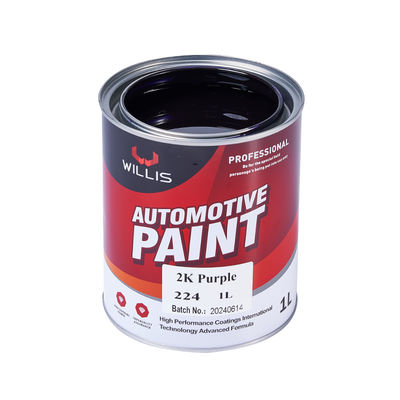 Pintura sólida 2K roxa de alto desempenho com resina acrílica e aplicação de spray para reparação de automóveis