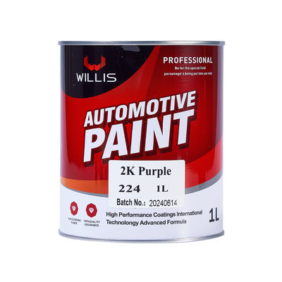 Pintura sólida 2K roxa de alto desempenho com resina acrílica e aplicação de spray para reparação de automóveis