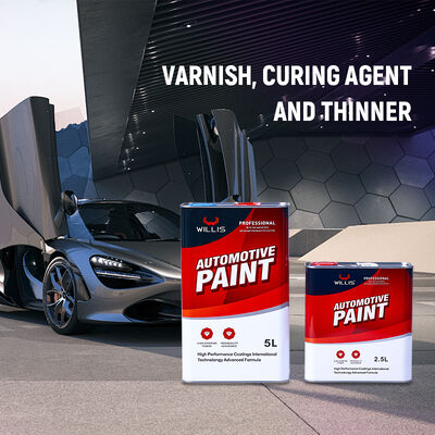 Conjunto de tinta automotiva para revestimento, verniz transparente de alto teor de sólidos com proteção UV, verniz permanente com proteção UV, diluente para tinta automotiva