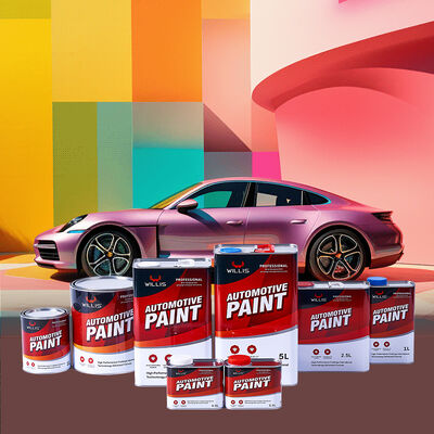 Tinta Acrílica Sólida WILLIS 2K para Repintura Automotiva e Reparo de Metal, Aplicação em Spray, Revestimento Líquido
