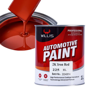 Revestimento Automotivo Vermelho Ferro 2K Mais Vendido Fornecimento de Fábrica OEM Disponível Tinta de Acabamento para Repintura de Carros com Resina Acrílica Líquida