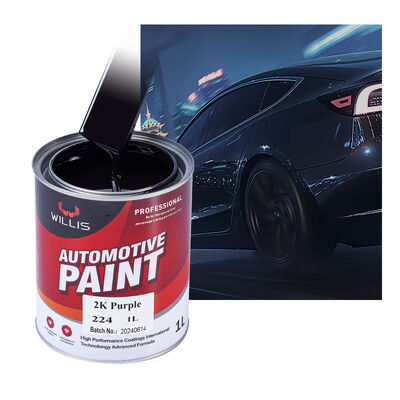 2K Púrpura Pintura de revestimento de automóveis de dois componentes Base acrílica Top Coat Pintura de carro Refinish Spray Auto Repair Paint Fix