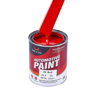 Reparação vermelha Pintura de base acrílica Pintura de superfície Pulverização Pintura de reparação de automóveis