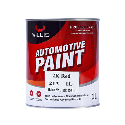 Reparação vermelha Pintura de base acrílica Pintura de superfície Pulverização Pintura de reparação de automóveis