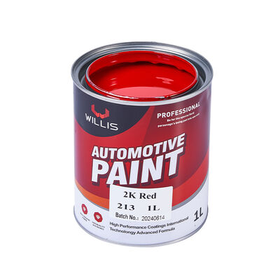 Reparação vermelha Pintura de base acrílica Pintura de superfície Pulverização Pintura de reparação de automóveis