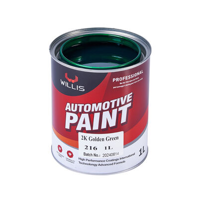 Pintura de revestimento de automóveis 2K Golden Green Multiplas cores disponíveis para reparação de automóveis Basecoat Refinish Acrylic Two-Component Paint