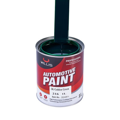 Pintura de revestimento de automóveis 2K Golden Green Multiplas cores disponíveis para reparação de automóveis Basecoat Refinish Acrylic Two-Component Paint