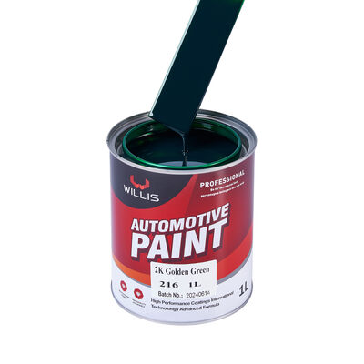 Pintura de revestimento de automóveis 2K Golden Green Multiplas cores disponíveis para reparação de automóveis Basecoat Refinish Acrylic Two-Component Paint