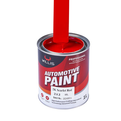 Alta brilho 2K Escarlate Vermelho Auto Refinish Liquid Coating Paint Solid Red Base Coating with Resin Acrylic for Automotive Vehicles