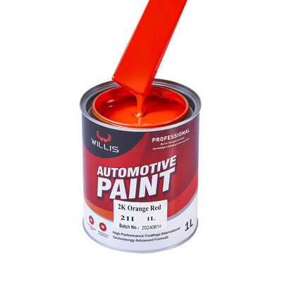 Automotive 2K Acrylic Coating Paint Orange Red Metallic Color Hot Selling Good Price Multiple Colors Available
