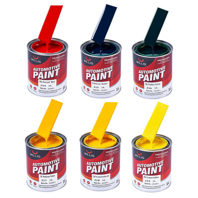 Fornecimento de Fábrica Revestimento de Tinta Automotiva Sólida 2K de Médio Amarelo e Alto Brilho e Diluente Automotivo para Tinta Endurecedor de Tinta Automotiva