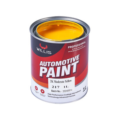 Fornecimento de Fábrica Revestimento de Tinta Automotiva Sólida 2K de Médio Amarelo e Alto Brilho e Diluente Automotivo para Tinta Endurecedor de Tinta Automotiva