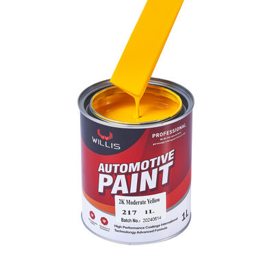 Fornecimento de Fábrica Revestimento de Tinta Automotiva Sólida 2K de Médio Amarelo e Alto Brilho e Diluente Automotivo para Tinta Endurecedor de Tinta Automotiva