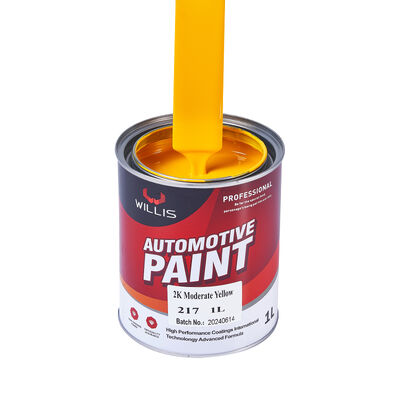 Fornecimento de Fábrica Revestimento de Tinta Automotiva Sólida 2K de Médio Amarelo e Alto Brilho e Diluente Automotivo para Tinta Endurecedor de Tinta Automotiva