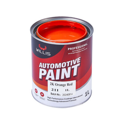 Revestimento e Tinta Acrílica 2K de Alta Qualidade Cor Vermelho Laranja Automotivo Mais Vendido com Bom Preço Múltiplas Cores Disponíveis