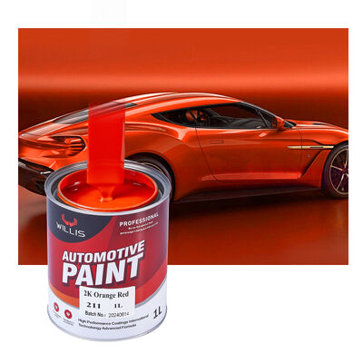 Revestimento e Tinta Acrílica 2K de Alta Qualidade Cor Vermelho Laranja Automotivo Mais Vendido com Bom Preço Múltiplas Cores Disponíveis