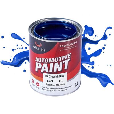 Pintura de carro 1K Azul verdoso Automóvel Base de cor sólida com revestimento líquido de resina acrílica Spray Auto Refinish Paint