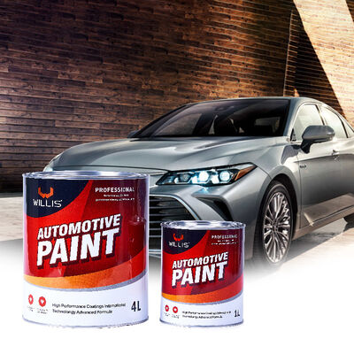 Reparação de automóveis Willis Revestimento líquido 1K Basecoat extra marrom Resina acrílica vermelha Car Refinish Spray Aplicação de pintura automotiva