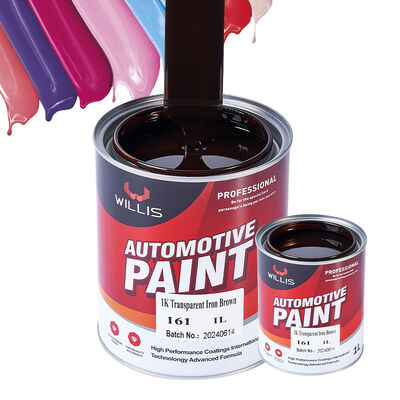 Tinta Automotiva de Resina Acrílica 1K Mais Vendida, Preço Baixo, Tom Metálico Marrom Ferro, Tinta de Reparo Automotivo com Aplicação por Spray, Diluente Verniz