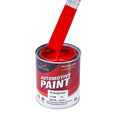 1K/2K Bright Red Acrylic Resin Liquid Auto Refinish Coating Paint Car Repair Spray Application with Varnish & Paint Thinner