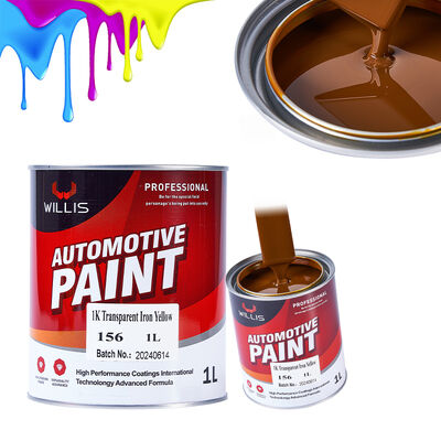 Base de Ferro Amarelo Transparente 1K para Repintura Automotiva, Tinta Acrílica em Resina Líquida, Tinta Automotiva OEM Disponível, Diluente para Tinta Automotiva